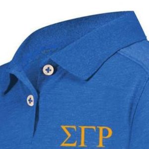 Camiseta Polo Sigma Gamma Rho Unisex de Algodón, Manga Corta, con Cuello, Informal, Ropa de Hermandad Griega, Top Clásico con Letras, Personalizable - Product Image 3