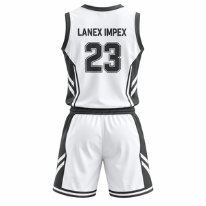 Ensemble de maillot et short de basket-ball personnalisés, fabrication directe, vêtements de sport d'équipe, polyester respirant, sublimation complète, logo personnalisé - Product Image 3