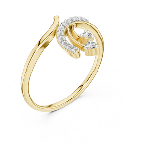 Bague solitaire en or blanc 14 carats avec diamant rond cultivé en laboratoire pour femmes |   Vêtements de mariage |   Nouveau diamant cultivé - Product Image 4