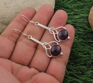 925 Sterling Silver Red Garnet Garnet Dangle <b>Earrings</b> Natural Red Gemstone Drop <b>Earrings</b> <b>Handmade</b> Fine Jewelry Wholesale for Ret - Product Image 3