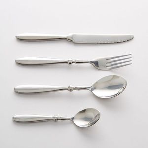 Juego de cubiertos moderno y elegante de acero inoxidable para mesa de comedor, hogar, cocina, restaurante, hotel, catering - Product Image 1