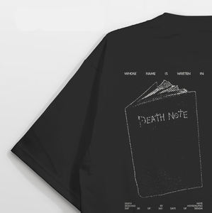 เสื้อยืดคอกว้างทรงหลวมลายพิมพ์ซับลิเมชั่นลายอนิเมะเดธโน้ต ผ้าถักเนื้อนุ่ม โพลีเอสเตอร์/คอตตอน เป็นมิตรต่อสิ่งแวดล้อม สำหรับผู้ชาย - Product Image 5