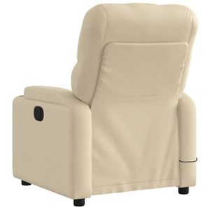 Sillón reclinable eléctrico de tela color crema - Product Image 4