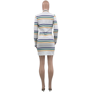 Robe Courte Femme Col Polo Manches Courtes Coupe Trapèze Décontractée pour Fête Vert Jaune Violet Blanc Tissée 100% Coton Taille Naturelle - Product Image 4
