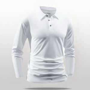 Polo Homme Respirant à Manches Longues Couleur Unie Séchage Rapide en Polyester pour le Golf et Tenues Décontractées Professionnelles – Vente en Gros - Product Image 3