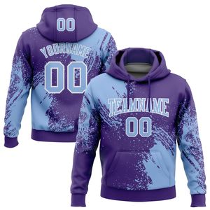 Sweat à capuche personnalisé pour homme avec impression de gouttes de peinture, nom et numéro, sublimation, polyester, tenue d'équipe - Product Image 6