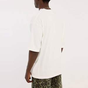 T-shirt à épaules tombantes de haute qualité, coupe oversize unisexe pour hommes et femmes, idéal pour l'été, léger, confortable, col rond, prix bas - Product Image 6