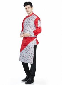 เสื้อเชฟผู้ชาย แขนยาว ผ้ากาเบอร์ดีน ติดกระดุมแป๊ก สำหรับร้านอาหารและบาร์ ยี่ห้อ Vesbhusha - Product Image 2