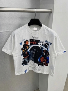 Nouveau T-shirt graphique surdimensionné court personnalisé pour femme 2026, 100 % coton, style vintage streetwear, coupe carrée, OEM ODM - Product Image 2