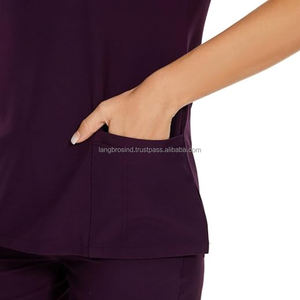 ชุดเครื่องแบบสแปนเด็กซ์สำหรับผู้หญิงชุดยูนิฟอร์มผ้าสครับสำหรับโรงพยาบาลใช้ได้ทั้งชายและหญิงมีคุณภาพระดับพรีเมี่ยมโลโก้ตามสั่งไม่ยับระบายอากาศ - Product Image 5