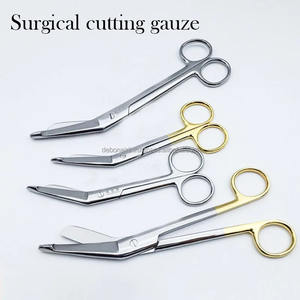 กรรไกรตัดผ้าพันแผลทำจากเหล็กสแตนเลสผ้าพันแผลสำหรับผ่าตัด & กรรไกรทางการแพทย์สำหรับการปฐมพยาบาลและการใช้ทางคลินิกเครื่องมือสัตวแพทย์ - Product Image 5