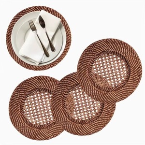 Plato de Ratán de Diseño Personalizado para Decoración de Mesa de Boda, Plato de Ratán Natural Duradero al por Mayor para Restaurante - Product Image 1