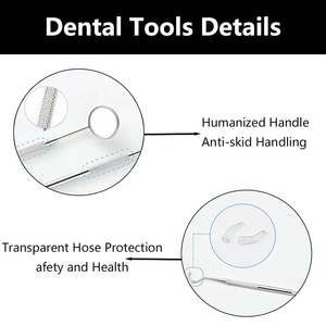 Kit de Higiene Dental Profesional de 8 Piezas, Herramientas de Cuidado Bucal, Juego de Examen de Acero Inoxidable, Certificado CE Clase I - Product Image 3