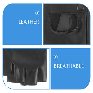 Gants de sécurité noirs mi-doigts pour la musculation et l'entraînement physique, vente en gros, gants de sport pour club et salle de sport - Product Image 3