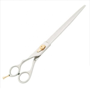 Professional <b>Long</b> Blade Stainless Steel Pet Grooming <b>Shears</b> with Gold Color Screw for Dog and Cat Hair Trimming - Product Image 1
