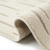Tapis moderne fait main en laine bouclée tuftée, motif abstrait ligné, tapis de luxe sur mesure pour la décoration du salon