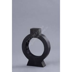 Support de bougie décoratif en métal noir au design moderne, style abstrait, décoration de Noël et de Pâques pour la maison - Product Image 1