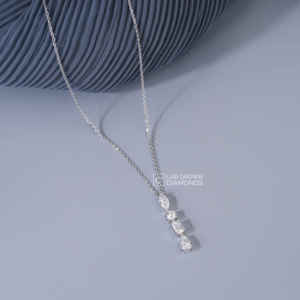 Pendentif en diamant de laboratoire taille marquise, poire et ronde, émeraude, en argent sterling S925, métal blanc, charme de luxe pour femme, cadeau pour elle - Product Image 6