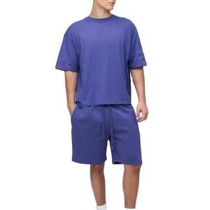 Conjunto de camiseta de manga corta y pantalones cortos de diseño personalizado para hombre, conjunto de verano, traje deportivo personalizado de 2 piezas de algodón transpirable - Product Image 6