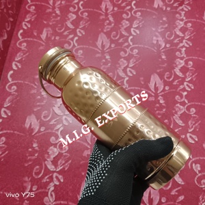 Compre una Botella de Cobre de Primera Calidad con Tapa Hermética, Beneficios Ayurvédicos, Usos para Almacenamiento de Agua, Botella de Cobre - Product Image 6