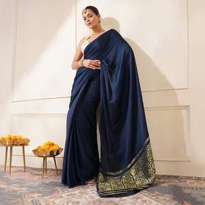 Sari en soie pure fantaisie pour les fêtes, les mariages et Diwali - Product Image 4