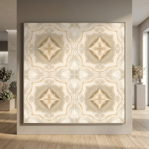 Carrelage en céramique effet marbre italien 60x60 cm pour usage domestique, 24x24, 8 mm, effet bookmatch, brun/marbre, porcelaine 600x600 mm, brique réfractaire, sol de hall - Product Image 1