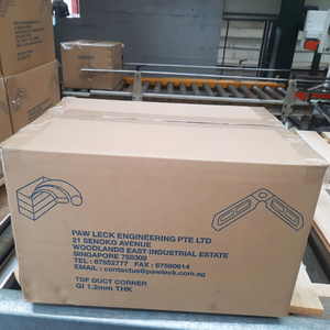 Brida de esquina TDF para conductos de ventilación HVAC, accesorios de acero galvanizado y acero inoxidable, ideal para exteriores, parques, hoteles y cocinas. - Product Image 3