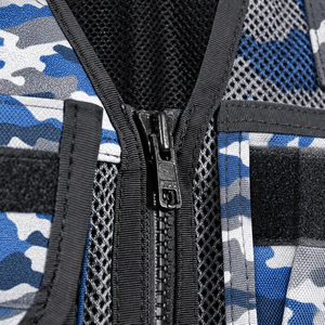 Gilet tactique anti-coupure et anti-perforation noir, camouflage bleu, coupe ample, taille unique, résistant à la chaleur, pour la chasse et les activités de plein air - Product Image 4