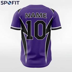 Maillot de baseball en gros, personnalisé, imprimé, 100 % polyester, nouveau design élégant, imprimé par transfert thermique, maillot de baseball sublimé - Product Image 2