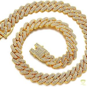Men 925 Sterling Silver <b>Iced</b> Out Cuban Link <b>Chain</b> VVS Moissanite Diamond Necklace Hip Hop Bling Jewelry - Product Image 4