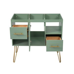 Mobile Bagno Moderno da 36 Pollici Senza Lavabo, con 2 Cassetti e 2 Scomparti, Armadietto Contenitore - Product Image 3