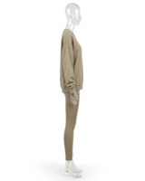 Ensemble de survêtement 2 pièces décontracté pour femme, sweat-shirt oversize à col rond avec poches, en molleton anti-boulochage, idéal pour le printemps