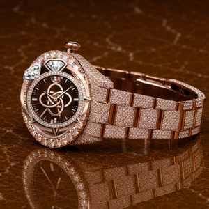 Montre de luxe personnalisée en moissanite pour homme, entièrement sertie de diamants, en acier inoxydable, à quartz - Product Image 3