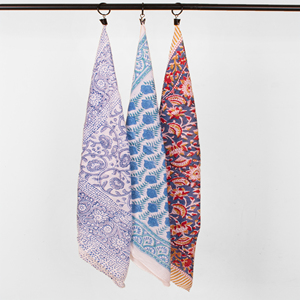 Indian Traditional Print Neckerchief Eco-Friendly Natural Dye Bandana Trendy Everyday Hair <b>Accessory</b> For Unisex Pets Wraps - Product Image 5