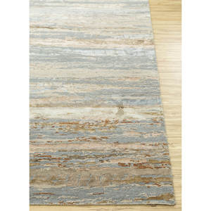 Alfombra de Lana, Bambú y Seda Hecha a Mano, Súper Suave, con Patrón Abstracto para el Hogar y el Pasillo, Alfombras de Jaipur, India, Nudos Tradicionales - Product Image 4