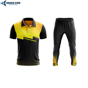 Men's Blue White Geometric Print Sports Kit Short Sleeve cricket uniform With Matching <b>Pants</b> Breathable Regular Fit All Seasons - Product Image 2