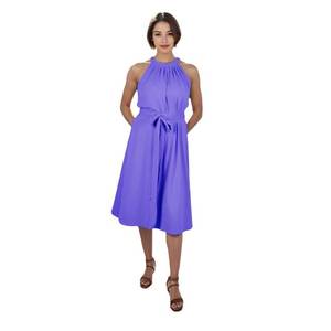 Vestidos de maternidad Color violeta Cómodo hasta la rodilla con ropa de playa diaria semiformal Tela tejida - Product Image 5