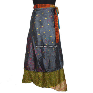 ¡Descuento al por Mayor! Saias Mágicas de Seda India Surtidas, Estilo Boho, Multicolores, Cómodas para el Verano - Product Image 1