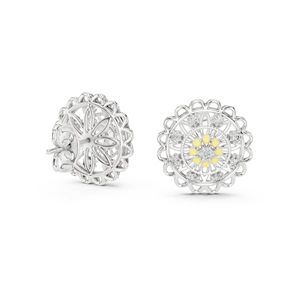 Pendientes de Oro Rosa de 14K con Diamantes Cultivados en Laboratorio para Mujer |   Ropa de Boda |   Diamante Cultivado Nuevo - Product Image 6