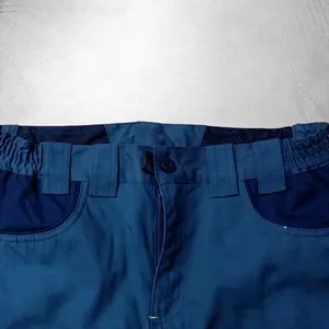 Pantalones de Trabajo Cargo Azul Acero Oscuro para Hombre con Bolsillos para Rodilleras en Azul Marino Oscuro y Franja Reflectante Blanca, Construcción Resistente - Product Image 5