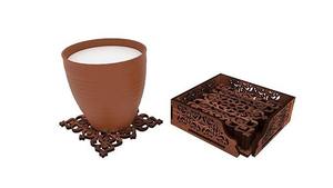 Juego de Posavasos Cuadrados de Madera de Alta Demanda para Hoteles, Resorts y Restaurantes, Disponibles para Promoción de Marca - Product Image 4