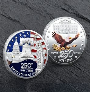 Pièce <span class=keywords><strong>de</strong></span> monnaie américaine commémorant <span class=keywords><strong>le</strong></span> 250e anniversaire <span class=keywords><strong>de</strong></span> l'indépendance américaine, pièce <span class=keywords><strong>de</strong></span> défi en relief - Product Image 2