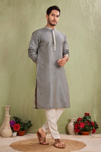 <b>Mens</b> Printed Cotton Short <b>Kurta</b> with Stand Collar Solid Fashion Patti Designed Full Sleeves Daily Wear Summer <b>Kurta</b> - Product Image 5