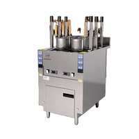 Produits personnalisés, cuiseur à pâtes automatique commercial 12KW à six têtes, machine à faire bouillir les nouilles rapidement pour hôtel, buffet et aire de restauration