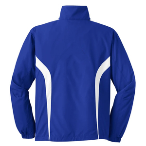 Conjunto Deportivo para Hombre en Azul con Bloques de Color, Chaqueta Deportiva de Manga Larga con Cierre Completo y Cuello Alto, y Pantalones - Product Image 3