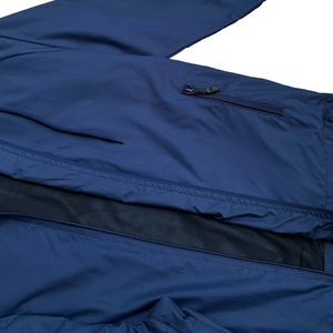 Unisex Navy Blue <b>Tracksuit</b> Set Full Length Zipper Closure Side Pockets Lightweight Polyester Casual Spring Style - Product Image 2