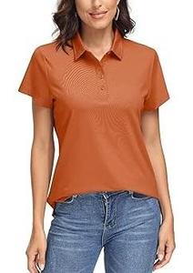Polo ajusté pour femme de haute qualité, 100 % coton, col en V, à bon prix, avec logo imprimé superposé - Product Image 6