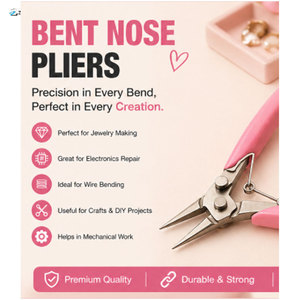 Micro Snipe Nose Chain Nose Pliers <b>Plain</b> Jaws Earthed Grounded Permanent Jewelry Welding Pliers Craft Jewelry Making <b>Tools</b> - Product Image 4