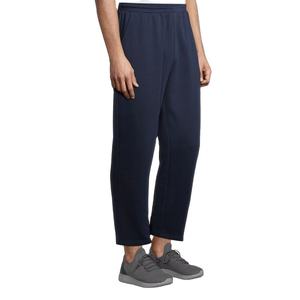 Pantalon de survêtement décontracté en maille pour homme, taille élastique, bleu marine, respirant, poids moyen, style devant plat, idéal pour l'automne - Product Image 4