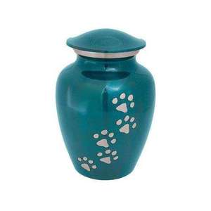 Modern European Style Metal Teardrop Pet <b>Urns</b> for Dog and <b>Cat</b> Ashes High Quality Floral Finish - Product Image 3